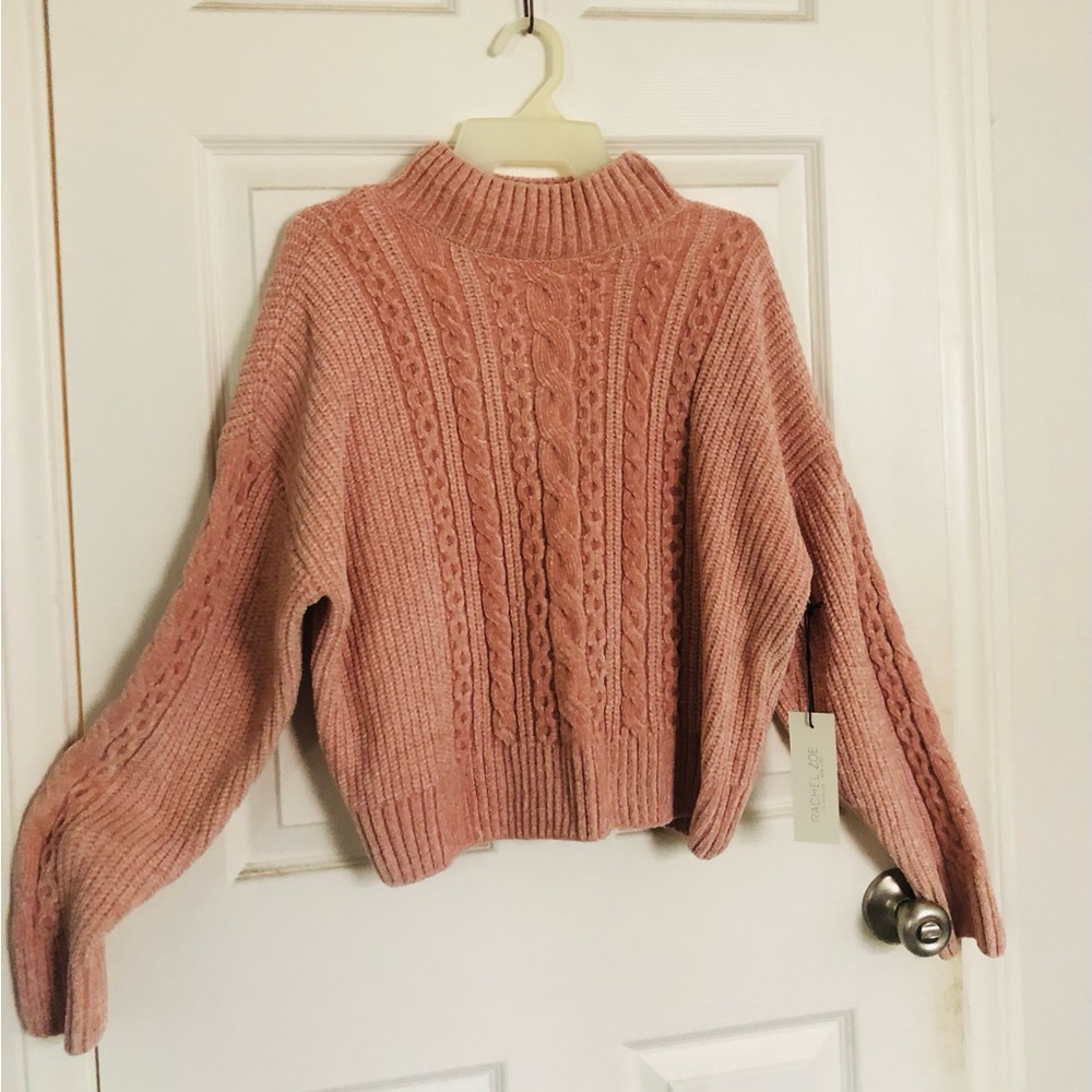 Rachel Zoe Pink Cowl Neck Sweater